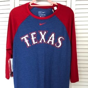 MLB Texas Rangers Baseball Raglan Shirt sz Medium